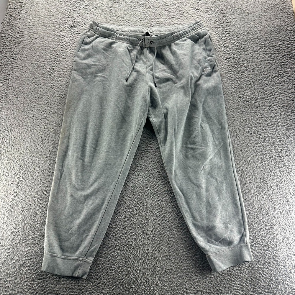 Vintage Nike Sweatpants Men XXL Gray Fleece Lined Tapered Performance Basketball